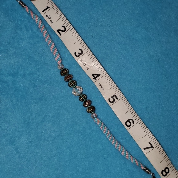 Japanese kumihimo bracelet with accent beads - Picture 2 of 2